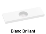 Plan vasque lavabo PMR, adaptée aux personnes à mobilité réduite, L. 80 à 200 cm x P. 46 à 80 cm, résine composite de haute qualité, Finition lisse blanc, Livraison Offerte.